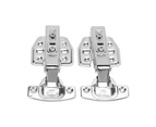 2Pcs Cabinet Hinges Stainless Steel 2.0mm Thick 105‑110° Opening Mute Muffler Close Hinges for Kitchen BathroomMiddle Bend