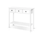 Hallway Console Table Hall Side Entry 3 Drawers Display White Desk Furniture