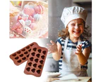 4Pcs Heart Silicone Chocolate Mould 15-cavity Heart Shape Valentine Baking Mold