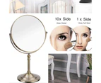 Toscano 8in Standing Mirror Dual-Sided Magnifying Makeup Mirror-Nickel