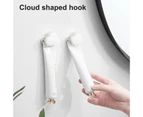 Toothpaste Holder Self-adhesive Built-in Anti-skid Film Wall-mounted Face Cleanser Organizer Clip Bathroom Accessories for Apartment - White