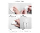 Toothpaste Holder Self-adhesive Built-in Anti-skid Film Wall-mounted Face Cleanser Organizer Clip Bathroom Accessories for Apartment - White