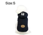 -s-Pet's two leg cotton padded clothes Winter warm dog's cotton padded clothes Pet's hooded sweater