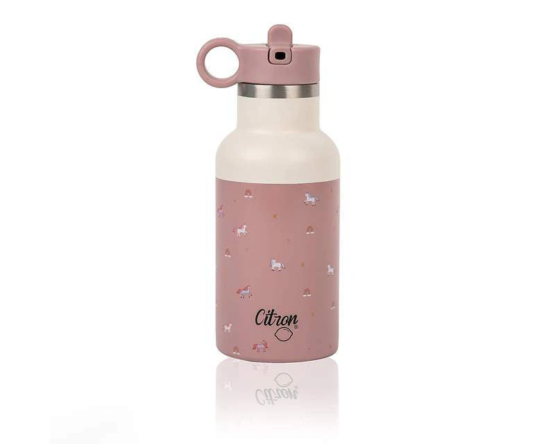 Little Big Water Bottle - QR-Enabled Lost-Proof 350ml - Pink Cream Unicorn