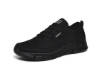 Mens Slip On Running Shoes Breathable Lightweight Comfortable Fashion Non Slip Sneakers - Black