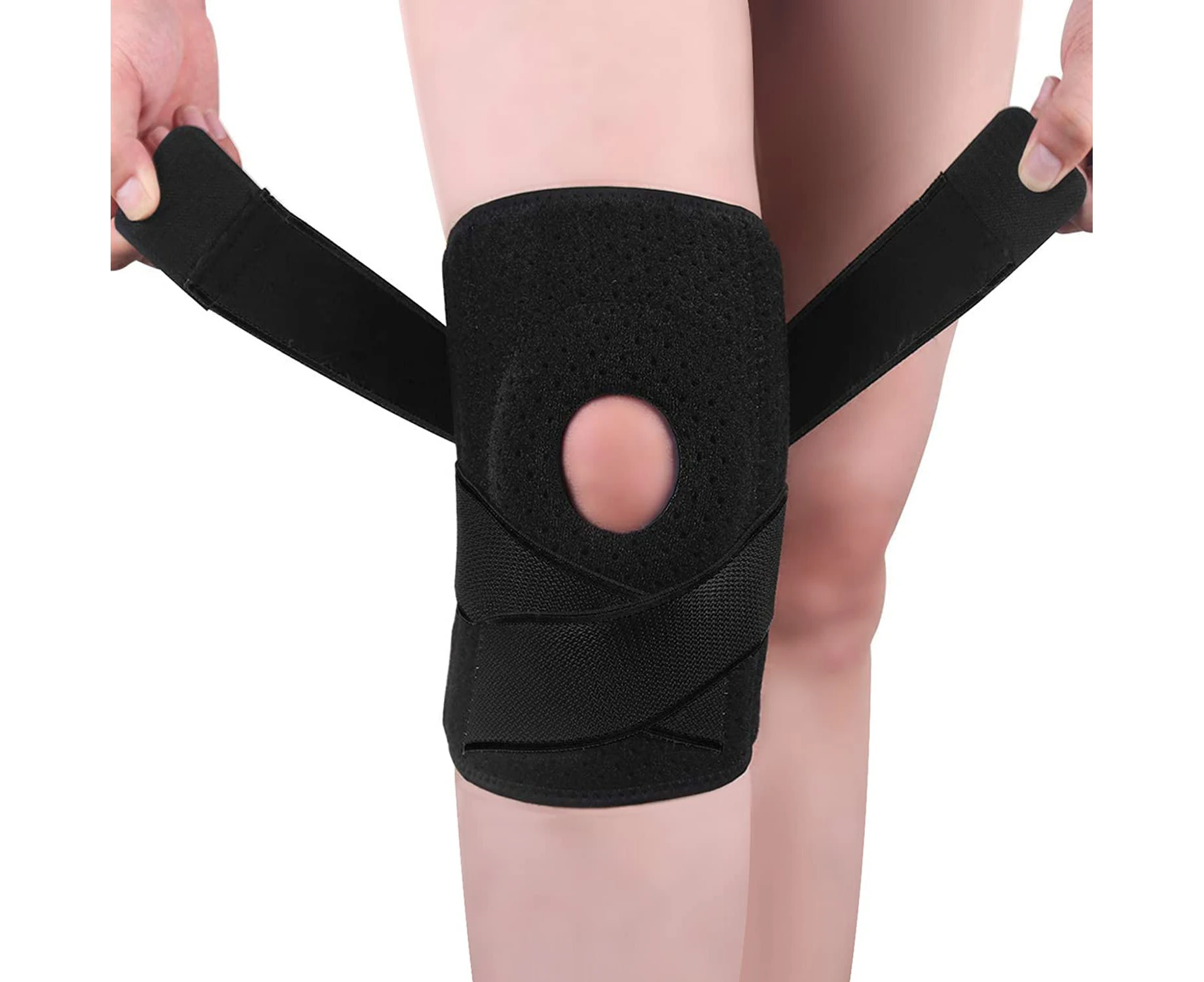 4 Sizes Available - Plus Size Knee Pads With Side Stabilizers And Patellar Gel Pads, Knee Support