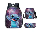 Lilo Stitch Stitch Backpack School Bag Three-piece Set Colour E