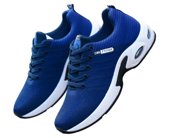 Men's Outdoor Breathable Sports Shoes Non-slip Lace-up Shoes - Blue