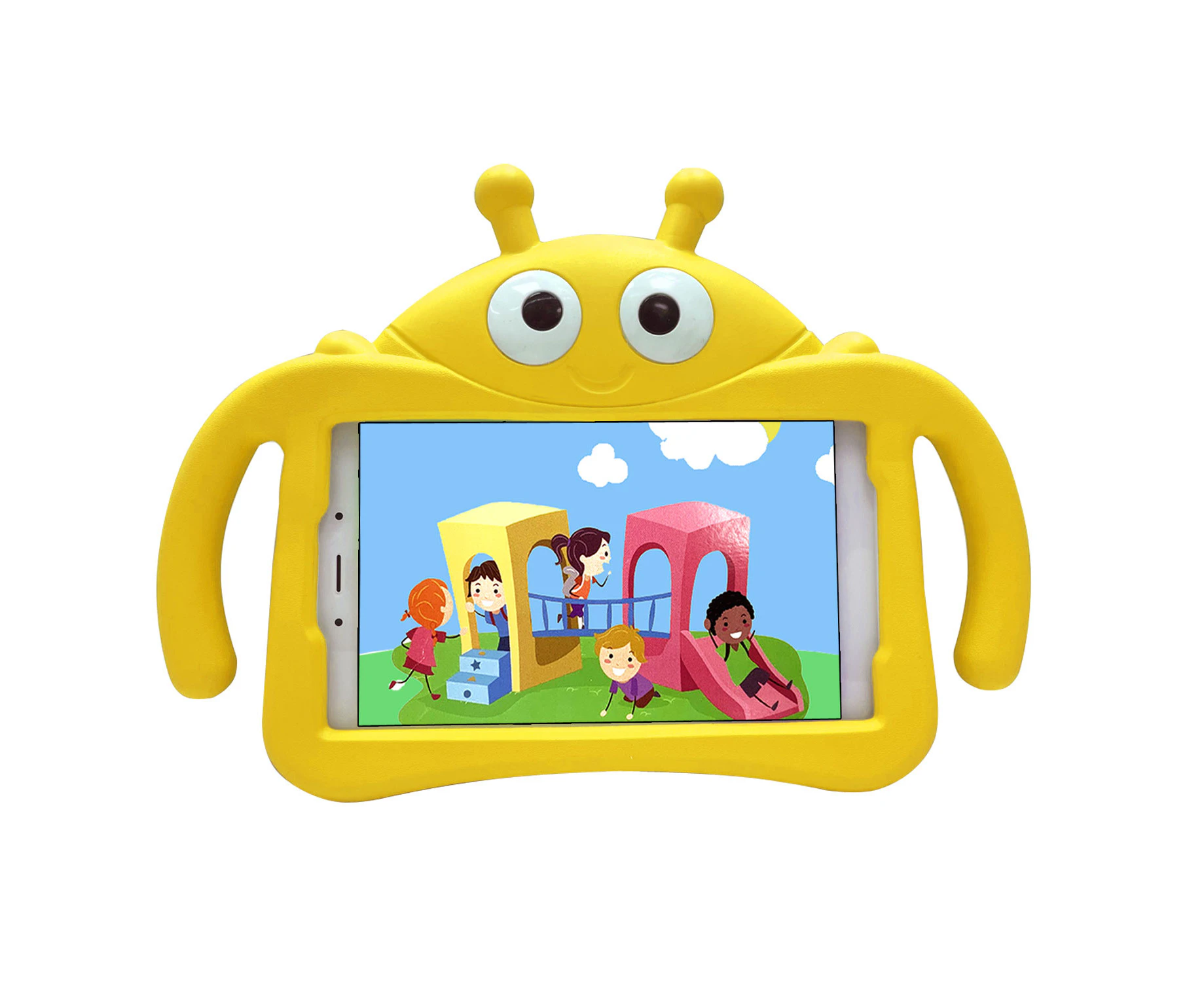 DK Samsung Galaxy Tab A 8 Inch 2019 (T290 / T295) for Kids Tablet Case with Handle and Stand-Yellow