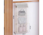 Fufu 2/3/4-Layer Dust-proof Wardrobe Storage Bags Foldable Hanging Holder Organizer-Grey-Three Layer*