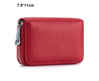 Mens Wallet Zipper Leather RFID Card Holders Zip Coin Pocket Bifold wallets for men