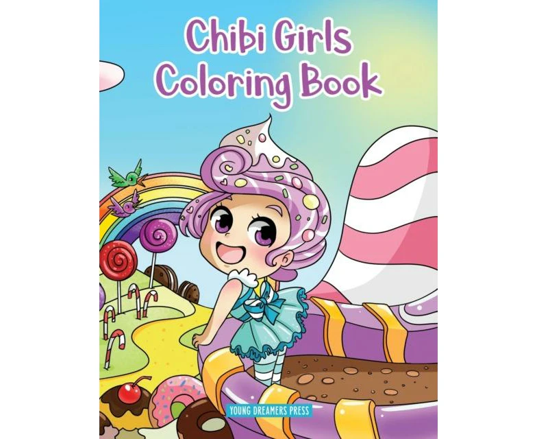 Chibi Girls Coloring Book Anime Coloring For Kids Ages 68 912 by Young Dreamers Press