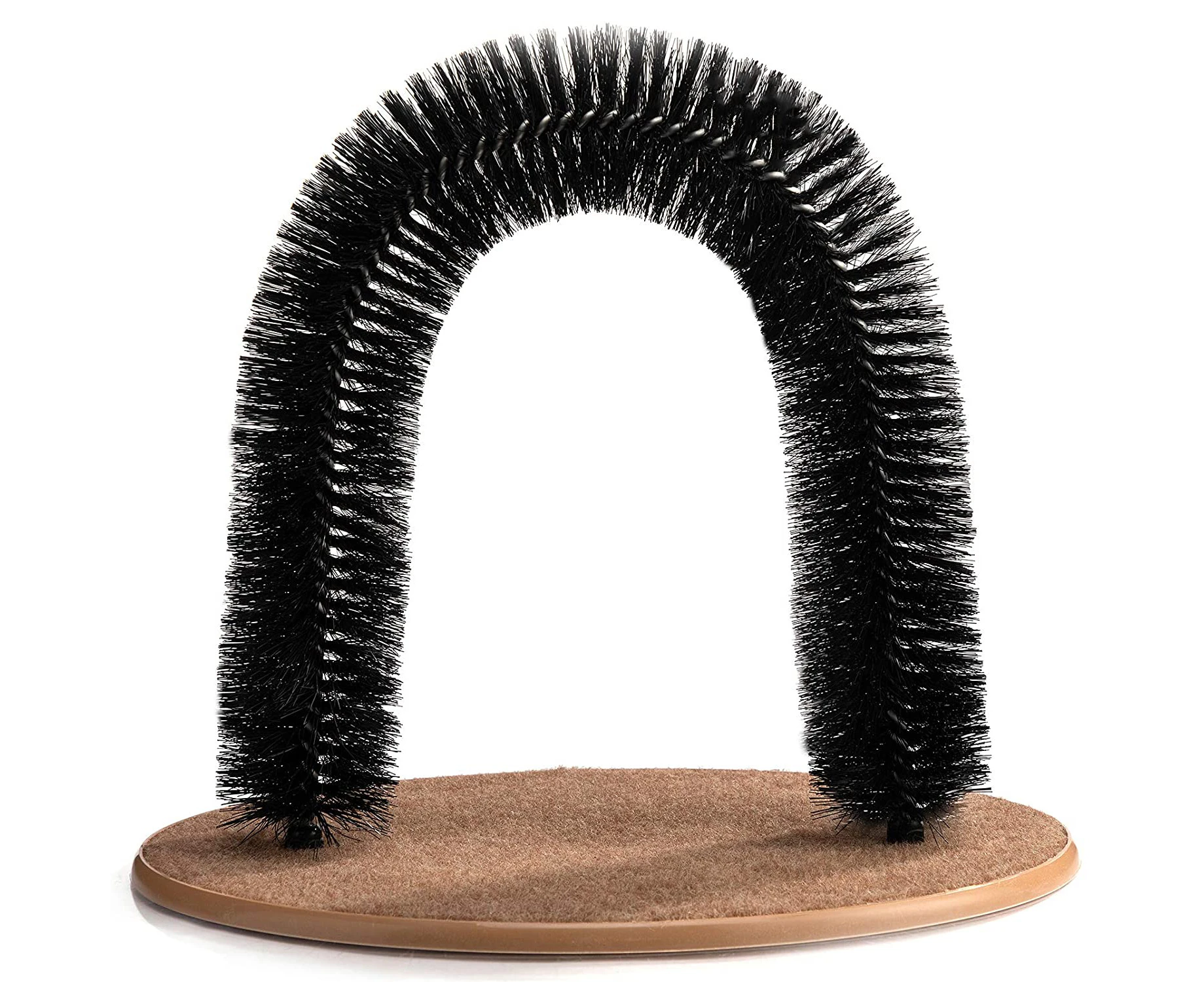 Cat Arch Self Grooming and Massaging Brush Toy, Pet Scratcher Pads Hair Cleaner