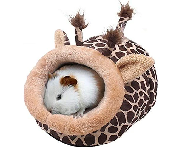 Chinchilla Hedgehog Guinea Pig Bed Accessories Cage Toys Bearded Dragon House Hamster Supplies Habitat Ferret Rat1-GiraffeL