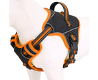 Reflective No Pull Dog Harness with Leash-Orange