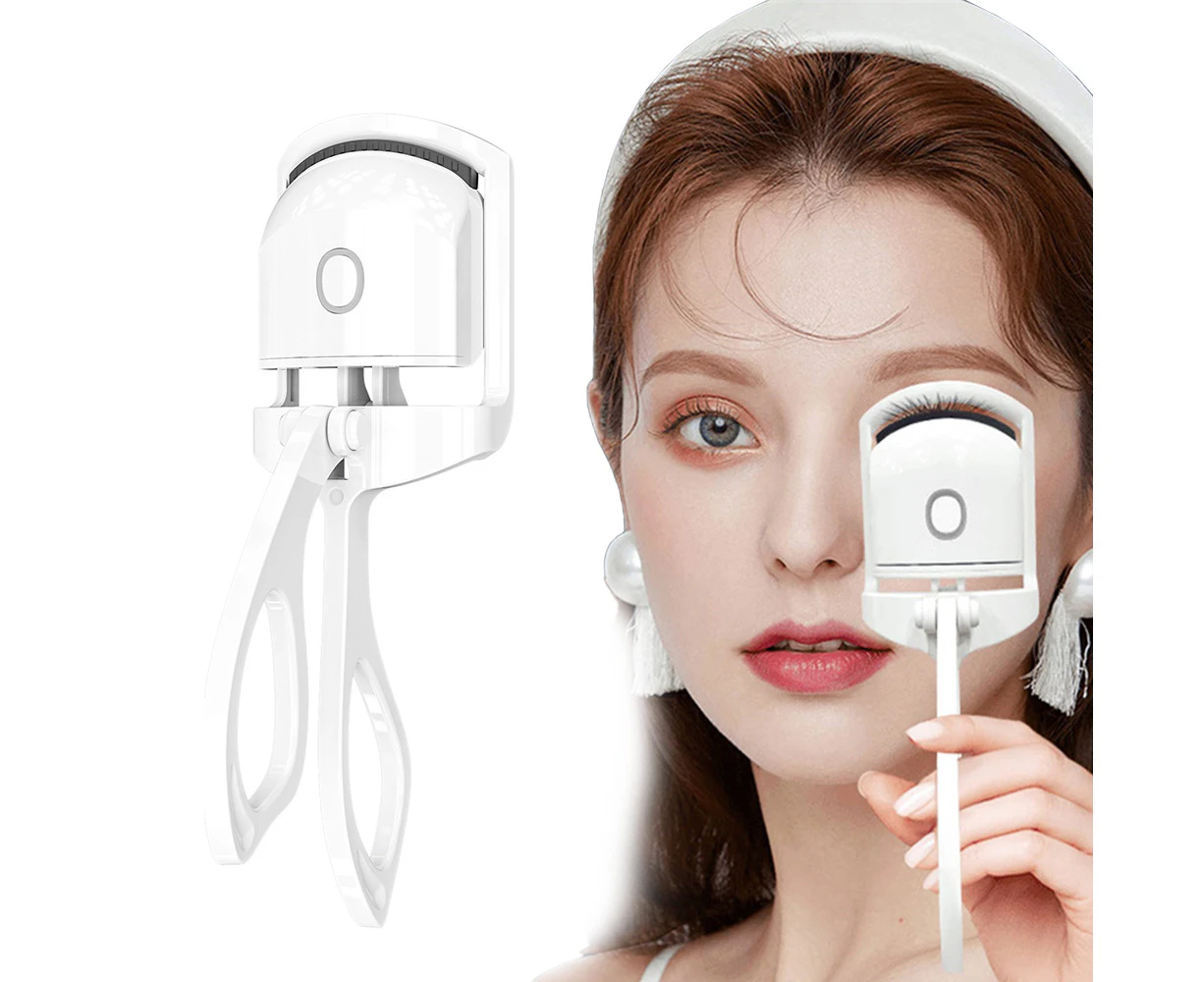 Electric Heated Curling Eyelash Tool Eyelash Curler USB Rechargeable 2 Temperatures Heating