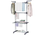 3 Tier Foldable Clothes Airer Folding Hanger Drying Rack Multi-Functional Stand