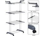 3 Tier Foldable Clothes Airer Folding Hanger Drying Rack Multi-Functional Stand