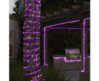 100 LEDs Tube Fairy Lights, IP65 Waterproof Solar Fairy Lights Tube Light Rope Copper Wire Christmas Lights Lights -Lila