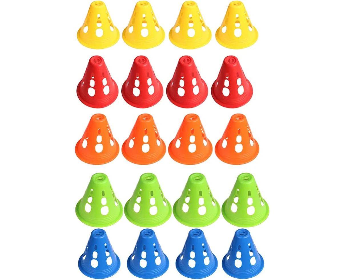 20Pcs Mini Skater Ice Skating Cones Plastic Traffic Cones Sports Training Cones Agility Marking Cones