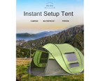 Green Waterproof Instant Beach Camping Tent 6 Person Pop up Tents Family Hiking Dome