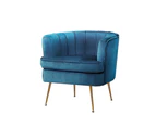 Armchair Lounge Chair Accent Armchairs Sofa Chairs Velvet Navy Blue Couch