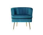 Armchair Lounge Chair Accent Armchairs Sofa Chairs Velvet Navy Blue Couch