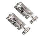 2 Pack Barrel Bolt Latch, Slide Bolt Latch Slide Latch Lock, Thickened Stainless Steel Sliding Lock (without screw)(2inch)