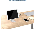 Phone Holder, Tablet Stand, Dock Holder Compatible for Mobile Phone, Accessories, Desk, Other Smartphones Aluminum - Silver