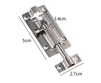 2 Pack Barrel Bolt Latch, Slide Bolt Latch Slide Latch Lock, Thickened Stainless Steel Sliding Lock (without screw)(2inch)