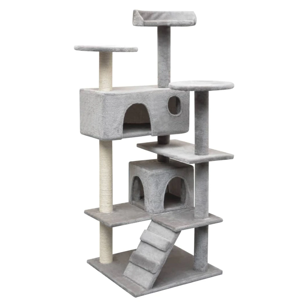 125cm Cat Tower Scratching Tree Sisal Scratcher Post Plush House Condo