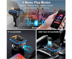 Car Bluetooth FM Transmitter, Bluetooth Car Adapter, Music Player, Car Charger, Support Hands-free Calling
