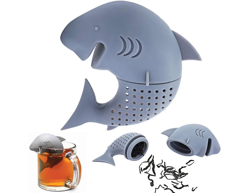 Funny Animal Shaped Tea Filters Silicone Shark Tea Strainers