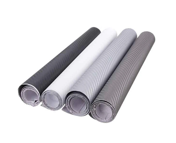 30x152cm 3D Carbon Fiber Vinyl Wrap Film Car Vehicle Sticker Sheet Roll: white