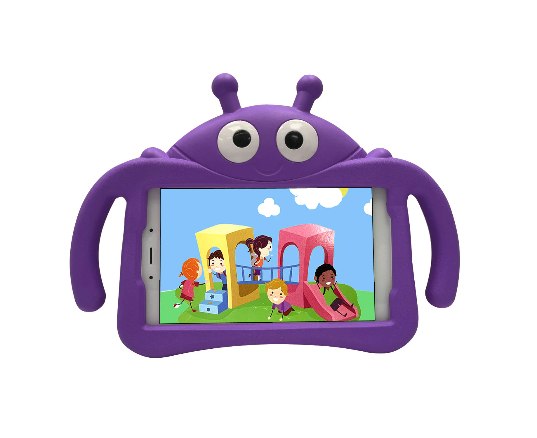 DK Samsung Galaxy Tab A 8.0 Inch 2017 (T380 / T385) for Kids Tablet Case with Handle and Stand-Purple