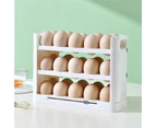 Durable Egg Storage Tray Reusable Rotating Egg Organizer-White