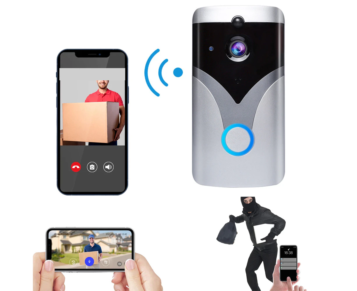 Wireless Doorbell Camera Home Security Doorbell Camera with Night Vision