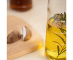 Oil Bottle Glass Olive Oil Dispenser Bottle Glass Cooking Oil Vinegar Measuring Dispenser,Green