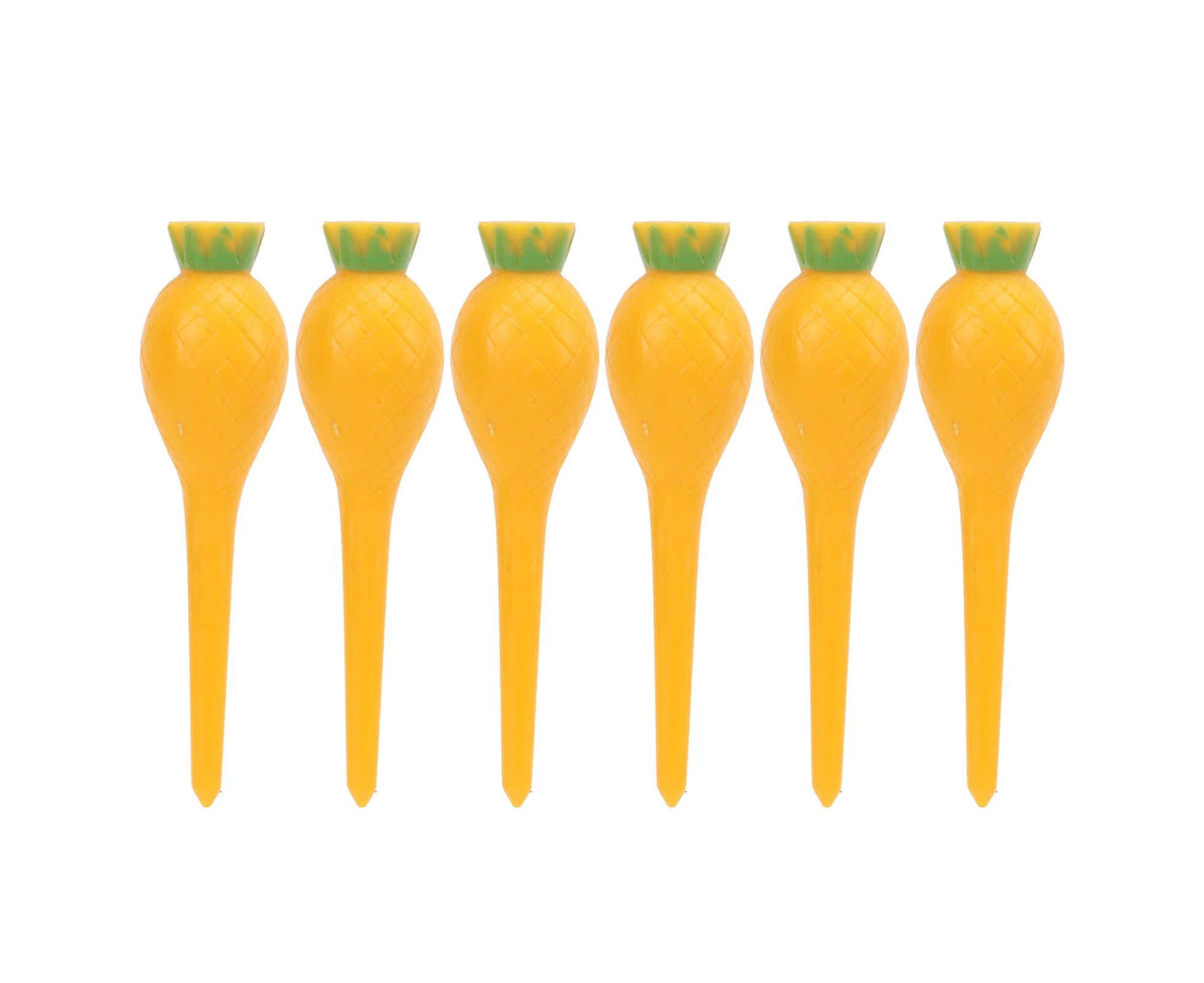 6Pcs Plastic Golf Tack Nail Cartoon Ball Tee Golf Practice Beautiful Nail Accessoriespineapple