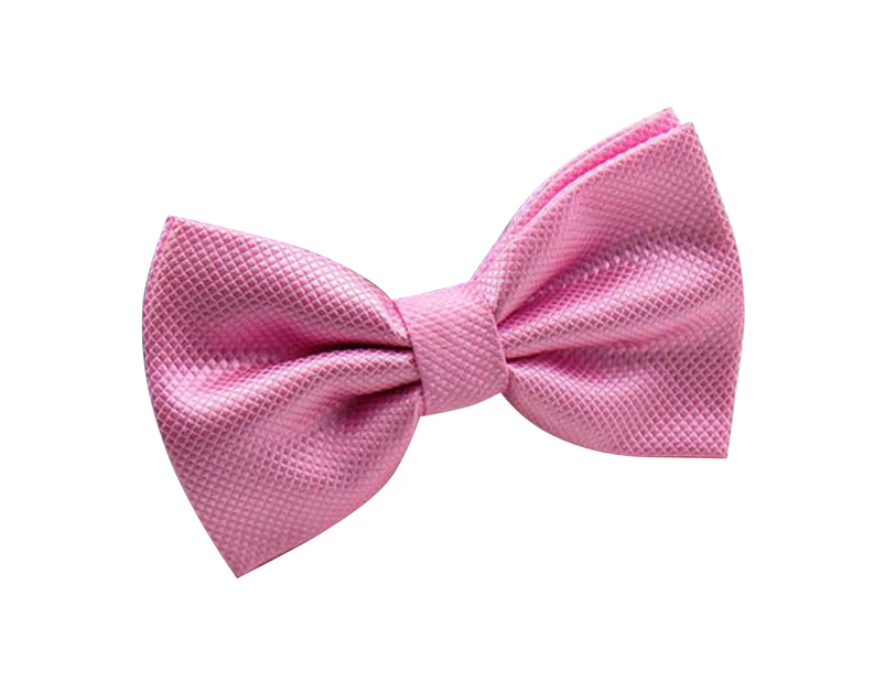 Bow Tie Handmade Durable Polyester Wedding Necktie for Wedding - Pink