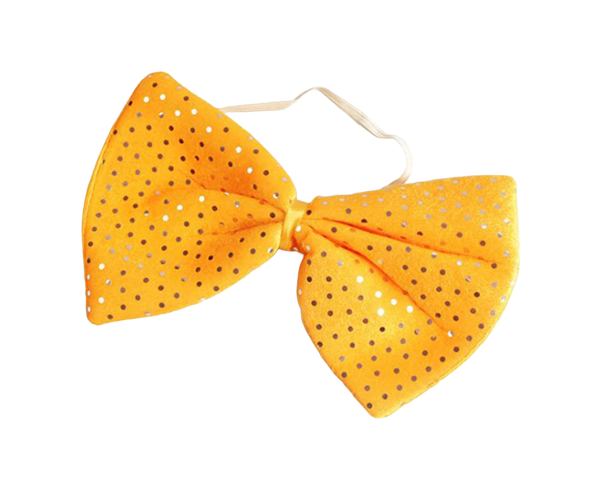 Necktie Exquisite Delicate Minimalistic Stage Wearing Polyester Sequins Design Bow Knot Performance Headdress - Yellow