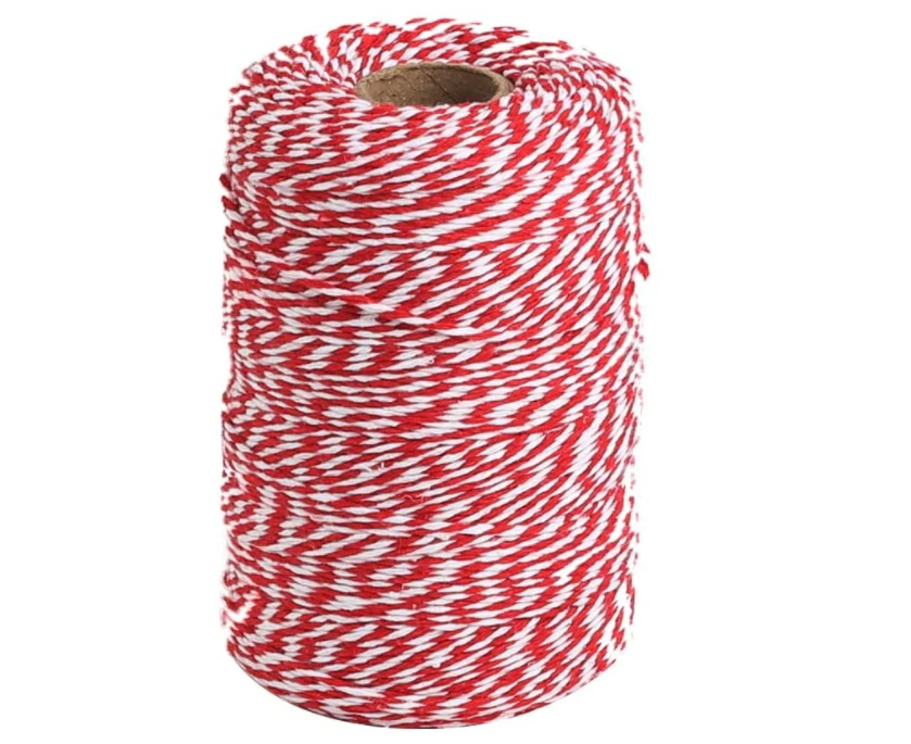 328 Feet Of Twine Is Perfect For Baking, Butchering, Crafting And Christmas Gift Wrapping. - Red And White