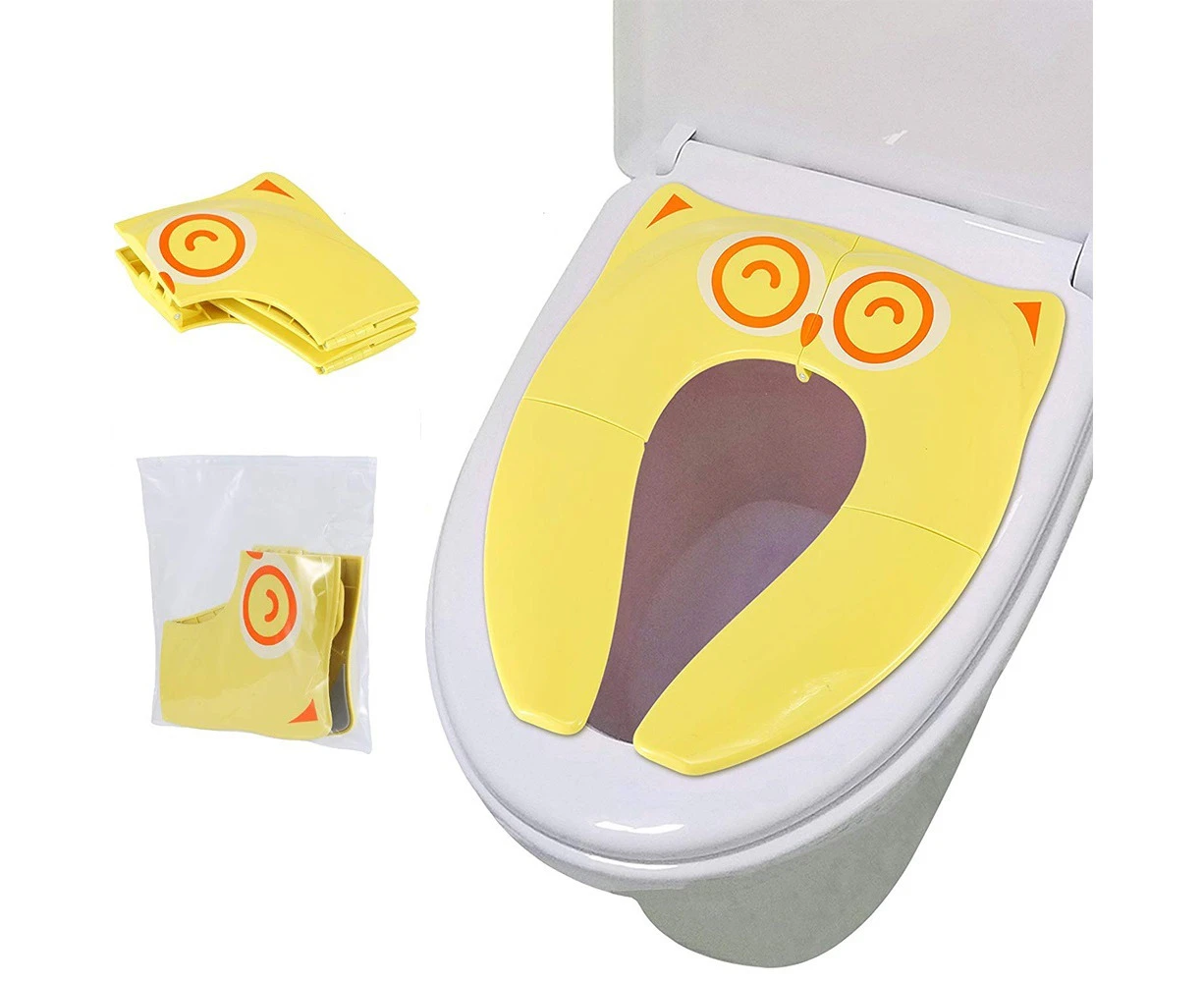 Folding Large Silicone Pads Portable Reusable Toilet Potty Training Seat Covers Liners with Carry Bag