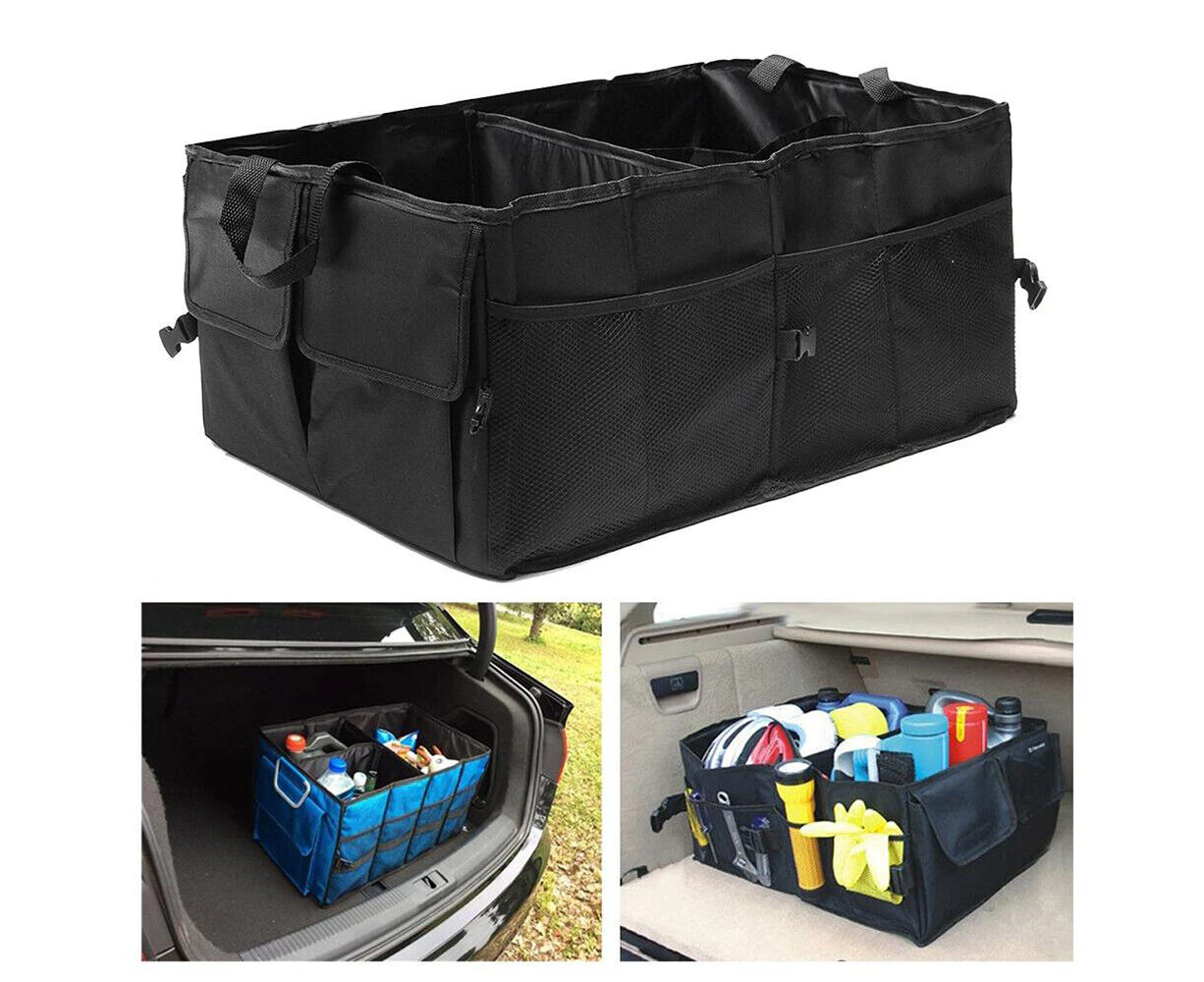 Car Trunk Organizer, Auto Durable Collapsible Cargo Storage, Car Boot Organiser Partition Collapsible Storage Box Trunk Bag Tool Multipurpose