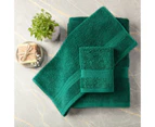 6PCS 100% Combed Cotton Towel Set Bath Towel Hand Towel & Face Washer Sets Forest Green