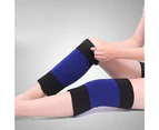 2 Pcs Thickened Wool Lined Knee Warmer - Cashmere Knee Support Pad Wool Warmers Winter Warmers Knee Warmer For Arthritic Knees(Black And Blue)