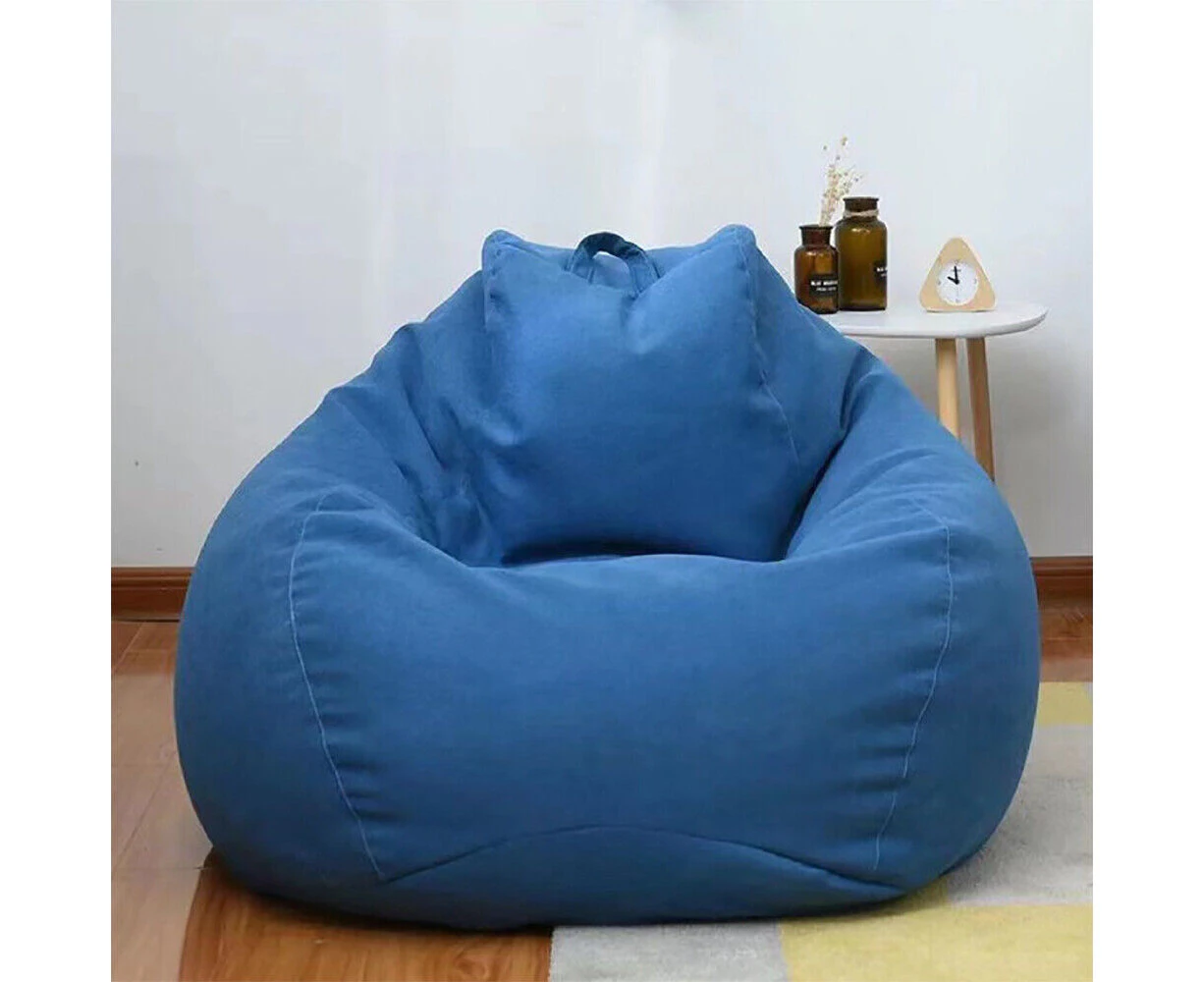 Blue Extra Large Bean Bag Chairs Sofa Cover Indoor Lazy Lounger 120x100cm