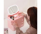 Toscano Touch LED Makeup Mirror Storage Box with 10X Magnifying Mirror