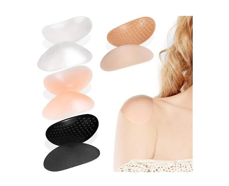 4 Pairs Shoulder Push-up Pads Soft Silicone Adhesive Shoulder Pads Anti-slip Enhancer Shoulder Pads