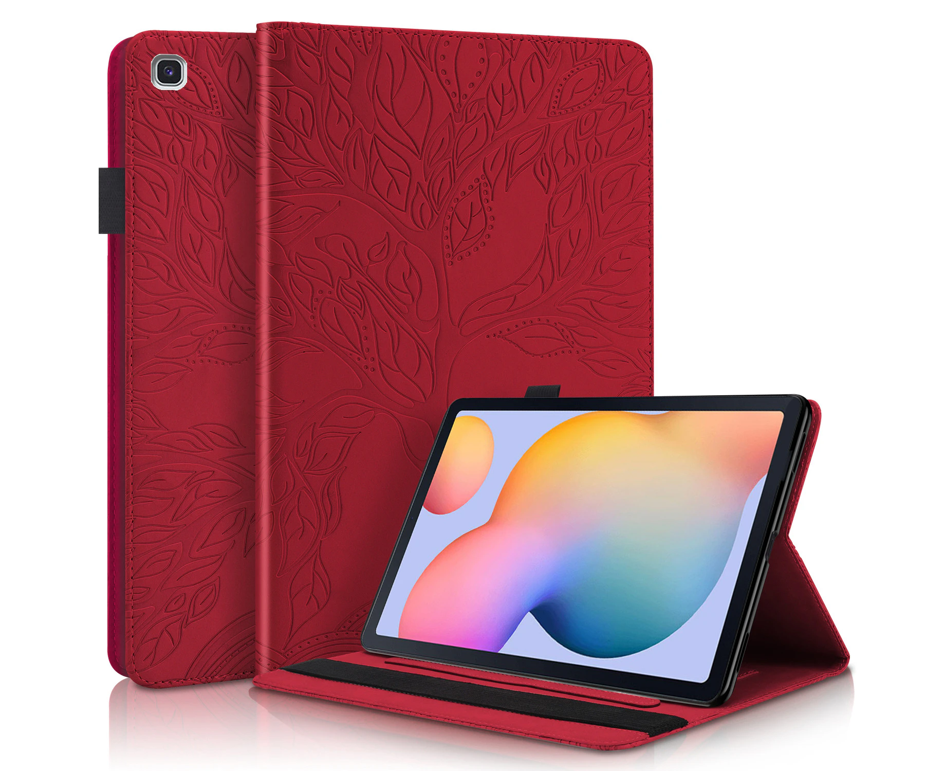 RXZT Samsung Galaxy Tab S6 lite 10.4-inch (SM-P610) Leather Case - Red